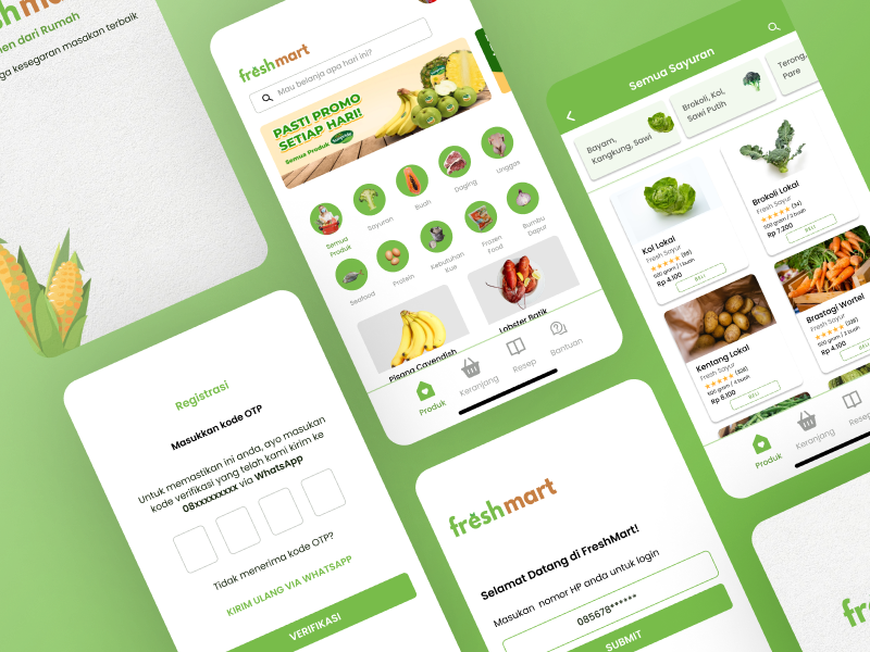 Freshmart Shopping Groceries by Rifka Putri Hairadifa on Dribbble