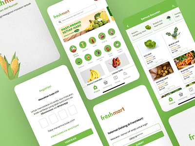 Freshmart - Shopping Groceries app design ecommerce groceries app shopping app ui uidesign ux