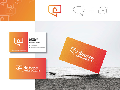 dobrzezamieszkasz.pl blog branding business card design icon logo logo design real estate
