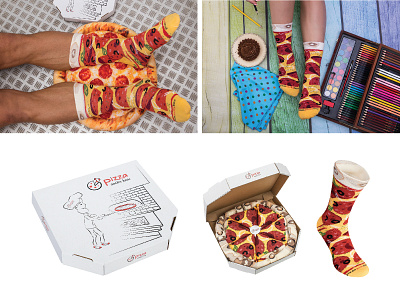 pizza socks box design gift pattern pattern for socks product socks textile