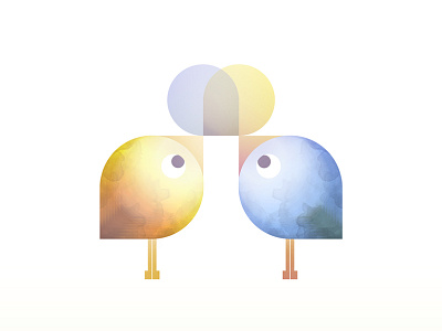 birds birds complementary colors complementary colors geometric symmetrical