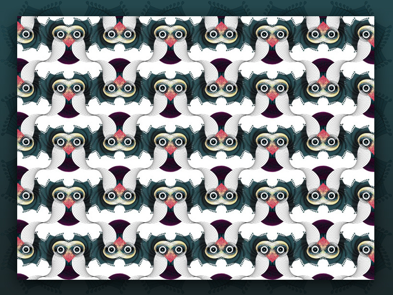 spirographic bird: patterned pattern spirograph bird