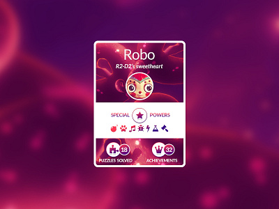 player card for robot game