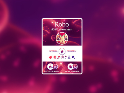 player card for robot game
