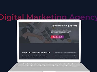 Digital Marketing Agency Landing Page branding ui web design