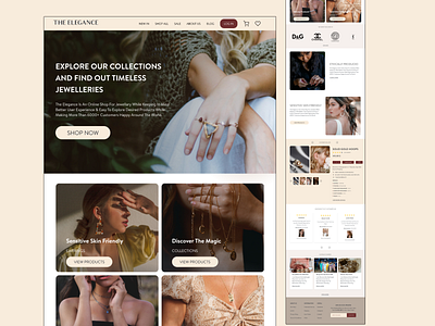 Jewelry Website landing page ui web design webs