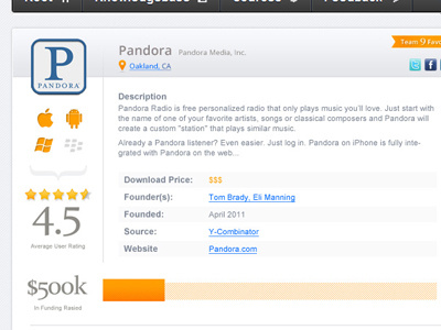 9Startups Profile funding icons mobile nav platform rating search social startups