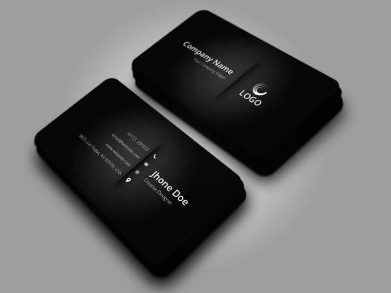 Elegant Black Business Card by TechMix on Dribbble