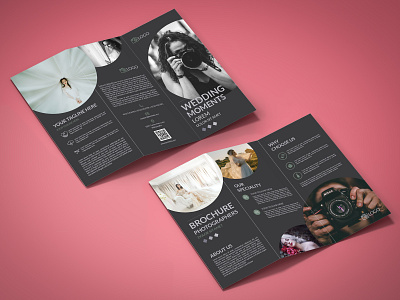 Photographer Tri-Fold Brochure Design Template photographer photographers photography tri fold tri fold brochure trifold trifold brochure trifold mockup trifold template