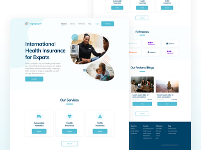 Health Insurance Company Landing Page experience design landing page landing page design landingpage ui ui ux ui design ui ux ux design