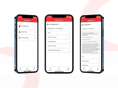 Blood Donation App Screens