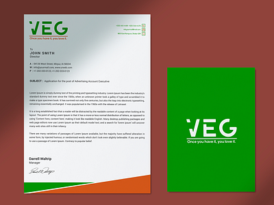 i_veg Letterhead branding design graphic design graphic designer illustration letterhead logo typography vector
