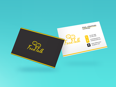 FoodTalk Business Card branding business card design graphic design graphic designer illustration logo typography vector visiting card