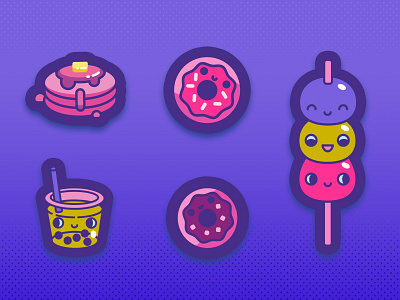 Candy Icons 2d 2d art branding bubble tea candy design donut graphic design icon icon set iconography illustrator kawaii logo symbol ui vector vector art vector illustration webdesign