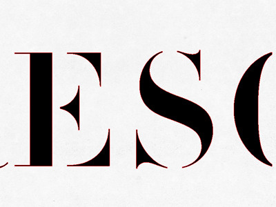Resonance stencil typography