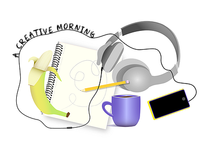A Creative Morning design icons illustration