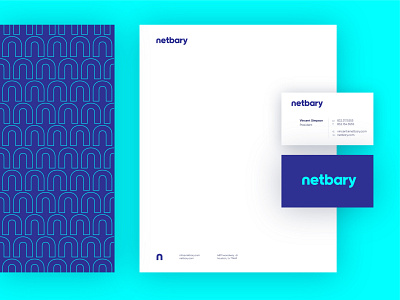 Netbary blue brand branding design identity logo logotype medical n tech