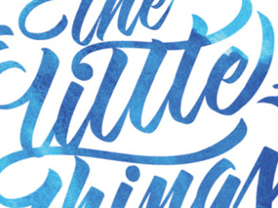 Enjoy The Little Things calligraphy lettering script text type typography watercolor