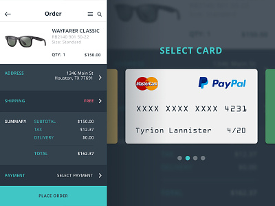 Credit Card Checkout app card checkout credit dailyui interface mobile ui