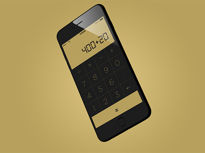 Calculator 004 app black calculator daily gold iphone ui