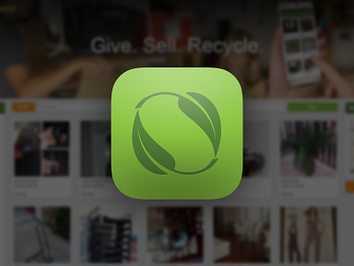 Recycle The World App Icon 005 app daily dailyui green icon recycle ui website