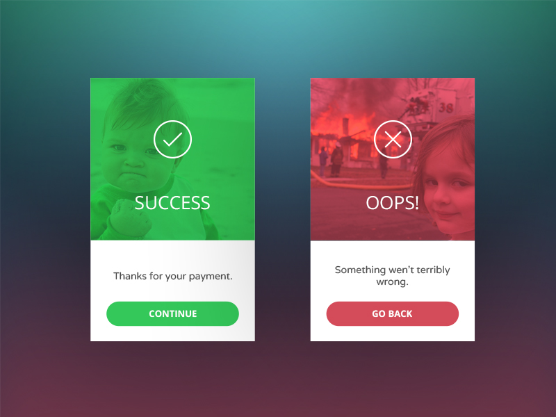 Flash Message (Error/Success) by Vando Sanchez on Dribbble