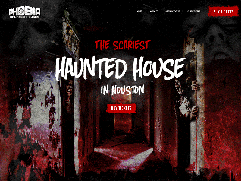 Mocktober 2017- Phobia Haunted House black dark ghost haunted house mocktober phobia red website