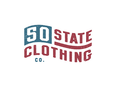 50 State Clothing Logo america apparel blue brand branding clothing company logo red usa white