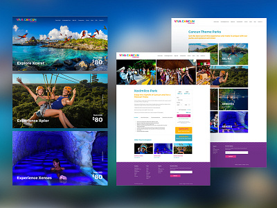 Travel Website beach cancun design landing pages slides travel ui web website wip