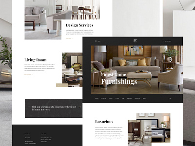 Luxury Furniture Website design furniture hero home interior landing layout luxury page ui web website