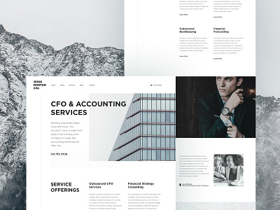 CPA Website Concept accounting corporate cpa design landing minimalist modern page ui web webdesign website