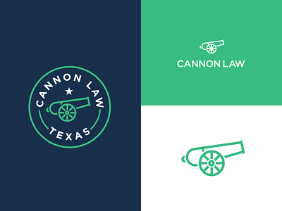 Cannon Law Texas attorney badge brand branding firm identity law lawyer legal logo modern
