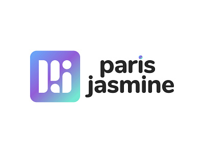 PJ Paris Jasmine Logo brand branddesign branding colour colourful design graphic design logo