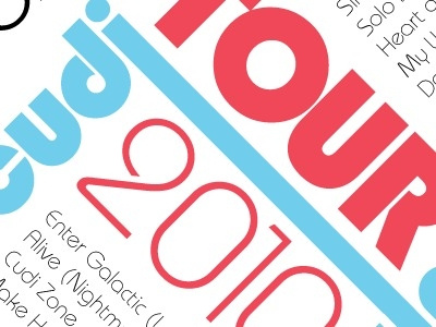 Kid Cudi Summer Tour Poster bauhaus music poster typography