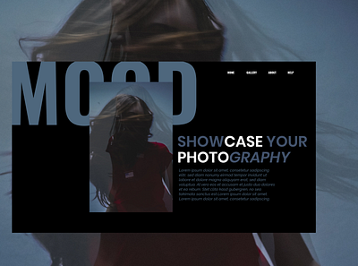 Web landing page for photography. black branding design typography ui ux web website