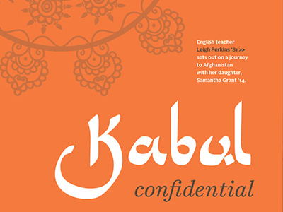 Kabul Confidential editorial feature headline magazine type