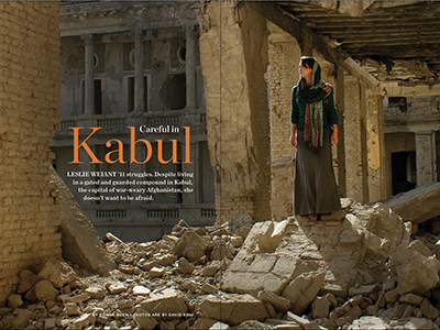 Careful in Kabul editorial feature magazine opener