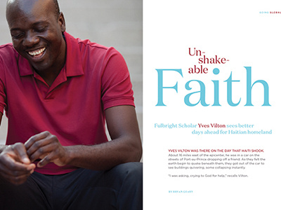 Unshakeable Faith editorial feature magazine