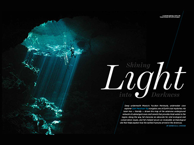 Shining Light editorial feature magazine