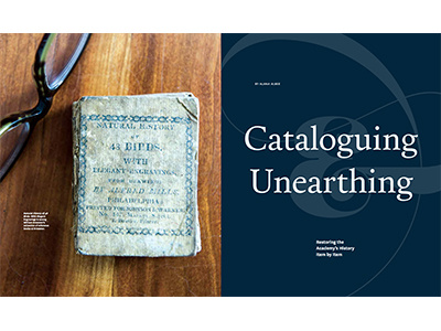 Cataloguing & Unearthing editorial feature magazine