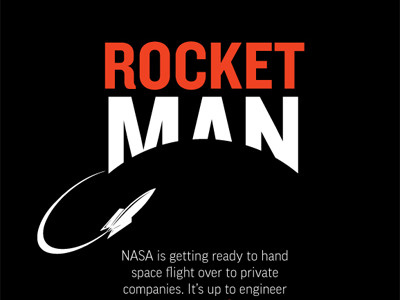 Rocket Man feature magazine opener type