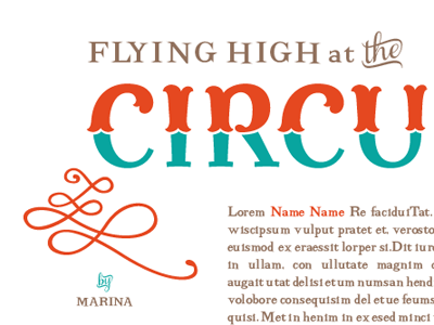 circus feature magazine opener type