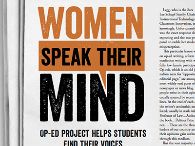 Op-Ed Project Article editorial feature headline magazine type