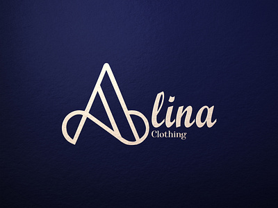 Alina Clothing a logo a monogram branding clothing brand clothing line clothing logo illustrator logo minimalist monogram logo symbolic logo typography vector