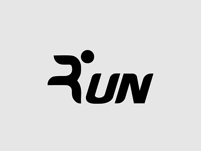 Run Logo branding illustrator logo minimalist run logo running logo typography vector