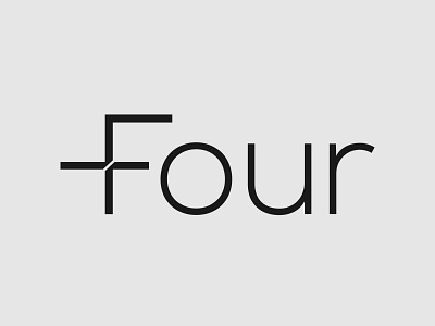 Four Logo branding design digit logo four four logo illustrator logo logo design minimalist typography vector