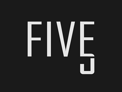 FIve Logo branding design digit logo five five logo illustrator logo minimalist typography vector