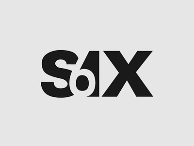 Six Logo branding design digit logo illustrator logo minimalist six six logo typography vector