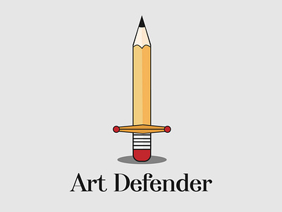 Art Defender art logo branding design illustrator logo pencil logo typography vector