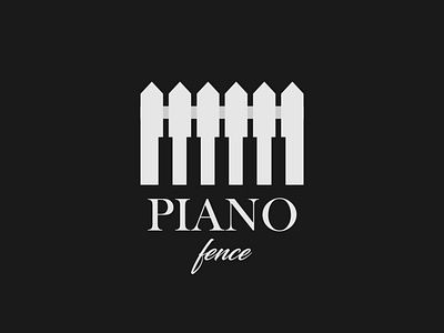 Piano Fence branding design fence garden garden logo illustrator logo minimalist piano logo typography vector
